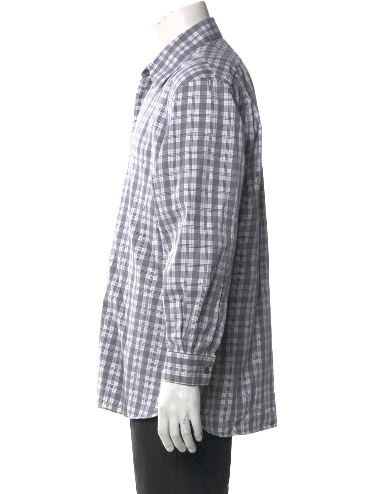 Acne Studios Plaid Print Long Sleeve Shirt
